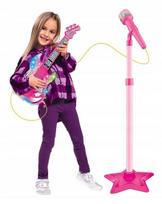 Gitara Elektryczna + Mikrofon + Statyw Karaoke Instrument Dla Dzieci Zestaw