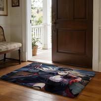 Azur Lane Anime Cartoon Floor Mat Soft Flannel Absorbent Mat Non-Slip Rug Home Bedroom Bathroom 40cm x 60cm