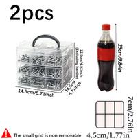 2pcs stackable plastic hardware accessory storage boxe multi-layer combination bolt part sorting box portable toolbox household