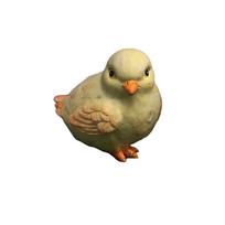 Velykų zuikio figūrėlė Dervos amatas su mielu viščiuku Sodui ir vakarėlio dovanoms Chick A