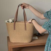Straw Woven Tote Bags for Women Shoulder Raffia Bag Summer Rattan Large Shopping Basket Beach Bag Luxury Crochet Handbags Totes ruda