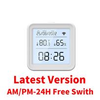 Tuya New WiFi Temperature Humidity Sensor Smart Life Backlight Hygrometer Thermometer Sensor Support Alexa Google Home Assistant WiFi Version