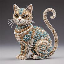 Cat Special Shaped DIY Partial Drill Diamond Painting Kits for Adults Home Wall Decor Diamonds Paintings Gem Art 11.81x11.81in