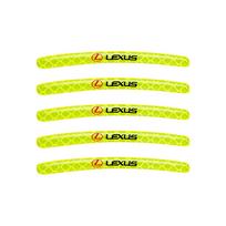 5/10/20pcs Reflective Car Wheel Rim Stickers Tape Strips Auto Decoration For For Lexus CT200h Fsport ES LS IS GS LC RC GC RX UX