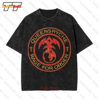 New Dtg Dtf Vintage Oversized TShirt Queensryche Rage For Order C S