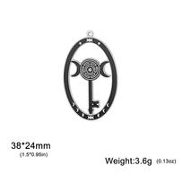 Dreamtimes Retro Hecate/Triple Moon Goddess Corrosion Necklace Wheel of Hecate Key Pendant Wiccan Amulet Jewelry Gifts for Women