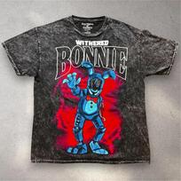 Five Nights at Freddys Withered Bonnie Mineral Wash Graphic T- Shirt Mens Medium XL