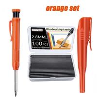 2.8mm Woodworking Mechanical Pencil Set with100leads,Ergonomic Grip Solid Carpenter Marking Pencil for Engineering Drawing Tool