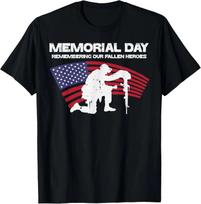 Memorial Day Remembering Our Fallen Heroes US Flag Unisex T- Shirt S