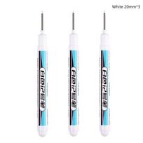 White Black Long Head Paint Marker Pens Multi-purpose Tile Bathroom Woodworking Waterproof Deep Hole Marker Pen 20mm 1/3Pcs/Set
