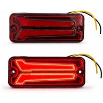 12V LED priekinių ir galinių posūkių žibintų komplektas, raudonas stiklas, juodas korpusas, skirtas Suzuki Gypsy Samurai SJ410 SJ413 raudona