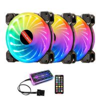 Rgb 120mm Computer Fan Low Noise Led Case Fan High Performance Pc Case Fan With Remote Control