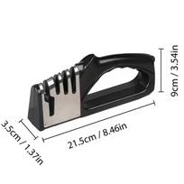 4-In-1 Quick Knife Sharpener,4-Stage Kitchen Knife & Scissors Sharpener Tool With Non-Slip Base,Portable Household Ceramic Stone XXL