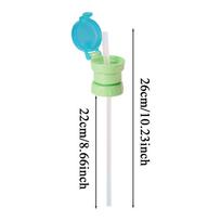2 in1 Portable Leak-Proof Water Bottle Toppers With straw Universal Drinking Caps Reusable Bottle Lids for Juice  Home Outdoor