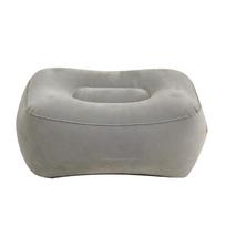 1Pc Inflatable Foot Rest Pillow Soft Portable Leg Rest Flocking Pillow For Travel Flight, Home Desk, Car Use 37x30x20