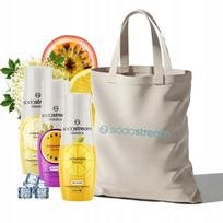 Zestaw Syrop Sodastream Lemoniada, Marakuja, Kwiat Bzu 3X440Ml + Torba