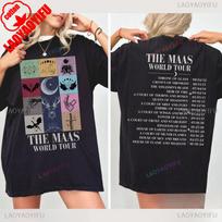 Sarah J Maas SJM Merch World Tour Throne of Glass T-shirt Crescent City Fan Apparel Summer Fashion Casual Comfort Cotton Tees M