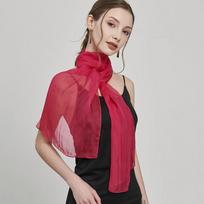 100% gryno šilko šifono skara Vienspalvė raudona ilga kaklo skara Moteriška skarelė Bufanda Mujer Vasarinė plona tikro šilko plaukų skara Foulard 180x30cm