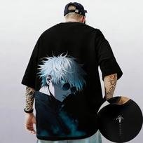 Gojo Satoru Jujutsu Kaisen Print Short Sleeves T-shirt Cotton Kid Clothes Funny Round Neck Harajuku Y2K New Arrival Tee Tops 4XL