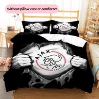 AFC Ajax  Pattern Bedding Quilt Set  Home Decoration  Gift (1 * duvet cover + 2 * pillowcase  without core) 135x200cm