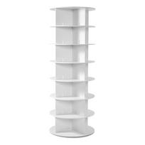 7 Tiers Rotating Shoe Rack Tower, 360° Spinning Shoe Rack, Revolving Storage Round Carousel Display, Freestanding Lazy Susan Organizer Display for