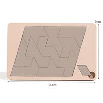 Mediniai geometriniai dėlionės iššūkis Neįmanomas smegenų deginimas De-stresas IQ Tangramas Galvosūkiai Dėlionė su paveikslėliais suaugusiems Vaikams