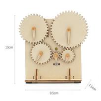 3D Diy Wooden Mechanical Gear Puzzle Science Stem Model Building Kits Laser Cutting Action By Clockwork Gift Toys For Children