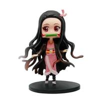 No Kimetsu Yaiba Cute Cute Kawaii Figure Nezuko Tanjirou Zenitsu Shinobu Giyuu Mitsuri Kanao Pvc Desktop Ornaments Model