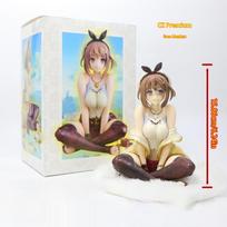 Anime Cz Figure Ryza Atelier Ryza Sitting Pose 15.86Cm Pvc Collectible Car Ornament Decoration For Car Dashboard