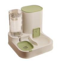 Automatic Dog Feeder And Water Dispenser Large Capacity Feeding And Watering Machine with Sensing Replenishment Sliding Cover Desktop Pet Feeding A žalia