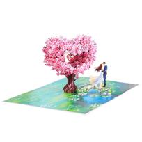 Heart Tree Greeting Card with Envelope Surprise Party Invitation Card Valentine's Day Celebration Supplies 1