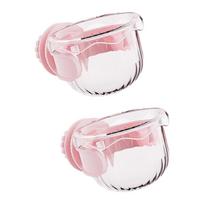 Nontoxic Easyly Clean Bird Feeders for Parrots Cages Wide Opening Accommodates Fruits Vegetables and Regular Maintenance rožinė