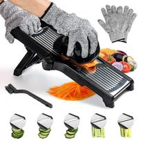 Labeol Adjustable Mandolin Slicer Professional 3 in 1 Stainless Steel Food Slicer Multi Functional Vegetable Chopper Vegetable Potato Onion Cheese