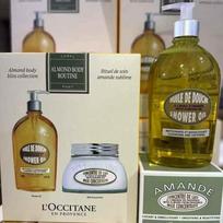L'OCCITANE Almond Shower Oil 500ml & Body Lotion 200ml Set Moisturizing Gentle Cleansing