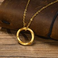 New Stylish Norse Viking Necklaces for Men,Waterproof Stainless Steel Mobius Round Pendant Collar,Gifts for Him Jewelry 50cm