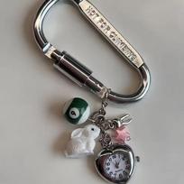 Hanging Decor Pocket Watch Pendant Bag Charm Rabbit Charm Pendant  School Bags rabbit