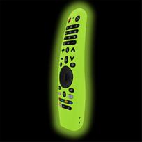 Smart TV Remote Control Case Silicone Shockproof Protective Cover AN-MR600 AN-MR650A Skid-proof Magic Remote Control Case fluorescencinė žalia spalva