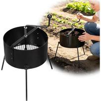 Rotary Soil Sifter for Gardening, 53 cm Heavy Duty Metal Sifter for Dirt,Rock Compost and Gold Panning juoda