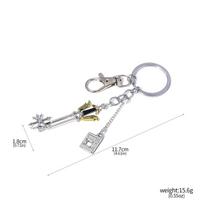 Game Kingdom Hearts Sora Key Keychain Forgotten Blade Metal Golden Key Pendant Fans Gift Cosplay Props Men Women Car Bag Jewelry