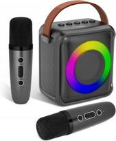 Zestaw Karaoke Led Bluetooth Bezprzewodowy 2 Mikrofony Sounix