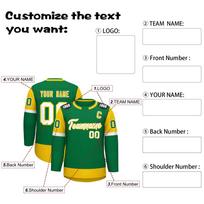 Custom Jersey Personalized Team Uniform Long Sleeve Sports Shirt with Number for Men and Women Suitable for Training and Competition XXL žalia
