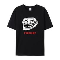 Men and Women Summer TROLLFACE MEME RAGE Funny TROLL JOKE INTERNET Shortsleeved Tshirt Men and Women Cotton S įvairiaspalvis