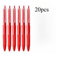 20pcs Red Practice Pens, Error Correction Pens 0.5mm, Smooth Teacher for Marking and Grading Homework, Neutral Pens, Red Pens raudona