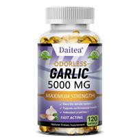 Bevaiskis česnakas 5000 mg maisto papildas, maksimali koncentracija, 120 minkštųjų kapsulių buteliuke 120 Capsules