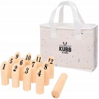 Kręgle Skandynawskie Kubb Zestaw Z Torbą Gra Na Zewnątrz Dla Dzieci 3+
