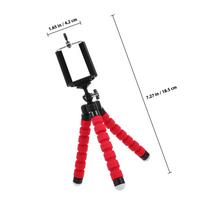 Selfie Stick Tripod Red Universal Adjustable Extension Pole 360 Degree Rotation Non-Slip Grip for Phone Camera Portable Foldable raudona