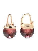 Women's Faceted Round Crystal Drop Earrings with Leverback Closure Elegant Design Lightweight Jewelry Accessories for Daily Wear and Special Occasions One Size