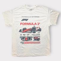 Formula 1 F1 Racing Graphic T- Shirt White Pinnacle of Motorsport Men's Large XL