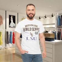 LSU Tigers MCWS 2025 Baseball Vintage White T- Shirt M