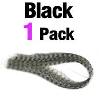 12optional Colors Fly Fishing Black Barred Minnow Fibers Streamer Fly Tying Zebra Grizzly Hair Flies Body juoda